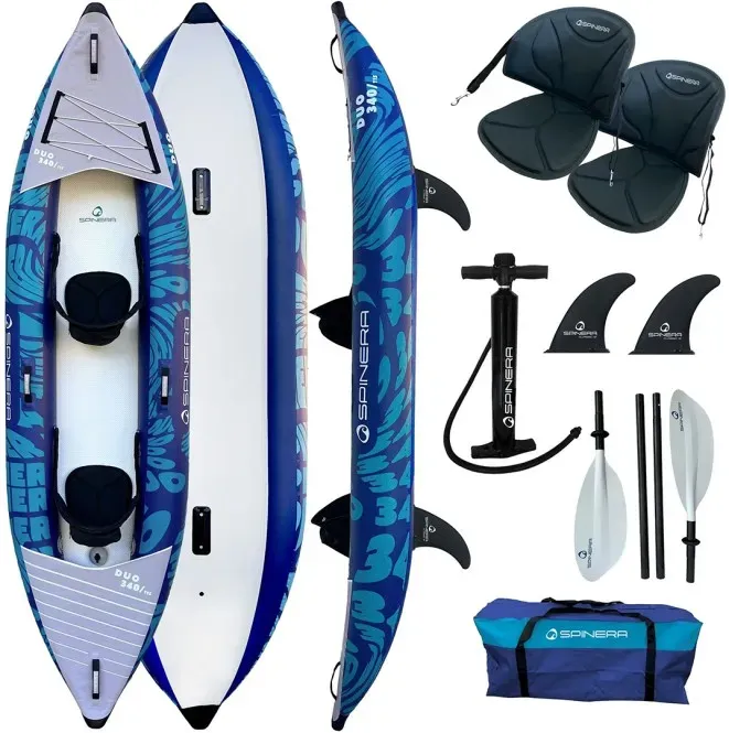 SPINERA DUO 340 Kayak 2026 blue inkl. Paddel & Pumpe