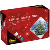 IDENA Lichterkette 200 LED bunt, mit 8 Stunden Timer Funktion und Transformator, ca. 27,9 m