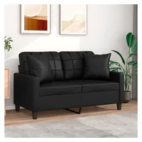VidaXL Sofa 2 Sitzer, Couch mit Zierkissen, Liegesofa für