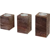 Mendler Teelichthalter HWC-C58 Holz Braun