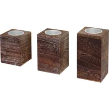 Mendler Teelichthalter HWC-C58 Holz Braun