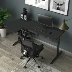 Dmora Schreibtisch Rute, Eckschreibtisch, Mehrzweck-Büroschreibtisch, fester platzsparender Schreibtisch, 80x140h75 cm, Schwarz