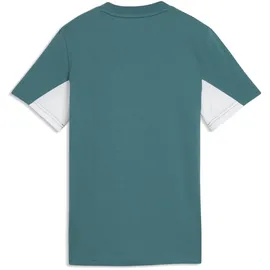 Puma T-Shirt PUMA "Essentials Block T-Shirt Jungen", Kinder, Gr. 176, grün (emerald ice grün), Obermaterial: 100% Baumwolle. Rippe: 29% Polyester, 71% Baumwolle, regular fit, Rundhals, Shirts T-Shirt