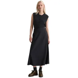 Marc O'Polo "aus weichem Flanell", Damen, Gr. 32, blau (deep night blau), Obermaterial: 63% Polyester, 34% Viskose, 3% Elasthan, unifarben, normal wadenlang, Röcke