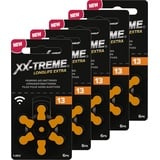 XX-Treme Longlife Extra Hörgerätebatterien Typ 13-30 Stück Hörgeräte Batterien konzipiert für höchste Leistung - Pack mit 5 Blistern à 6 Hörgerätebatterien – PR48 Farbcode orange 1,45 Volt