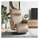 vidaXL Relaxsessel mit Fußteil Kunstleder 56,1 x 105 x 86,6 cm Braun