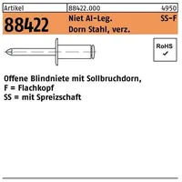 F. REYHER Nchfg. GmbH & Co. KG Spreiz-Blindnieten Alu/Stahl verzinkt 4,8 x 20 250 Stück