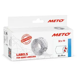 METO Etiketten für Preisauszeichner, 32 x 19 mm, permanent haftend, für METO, Contact, Sato, Avery, Tovel, Samark etc.)