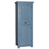 Casa Padrino Küchenbuffet Landhausstil Küchenschrank mit 2 Türen und Schublade Blau 67 x 50 x H. 180 cm - Küchenmöbel