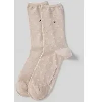 Socken mit Label-Print im 2er-Pack, Beige, 39-42
