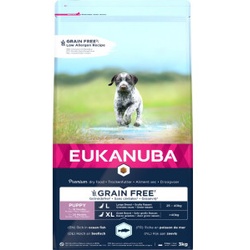 Eukanuba Puppy & Junior L/XL Getreidefrei Meeresfisch Hundefutter 2 x 12 kg