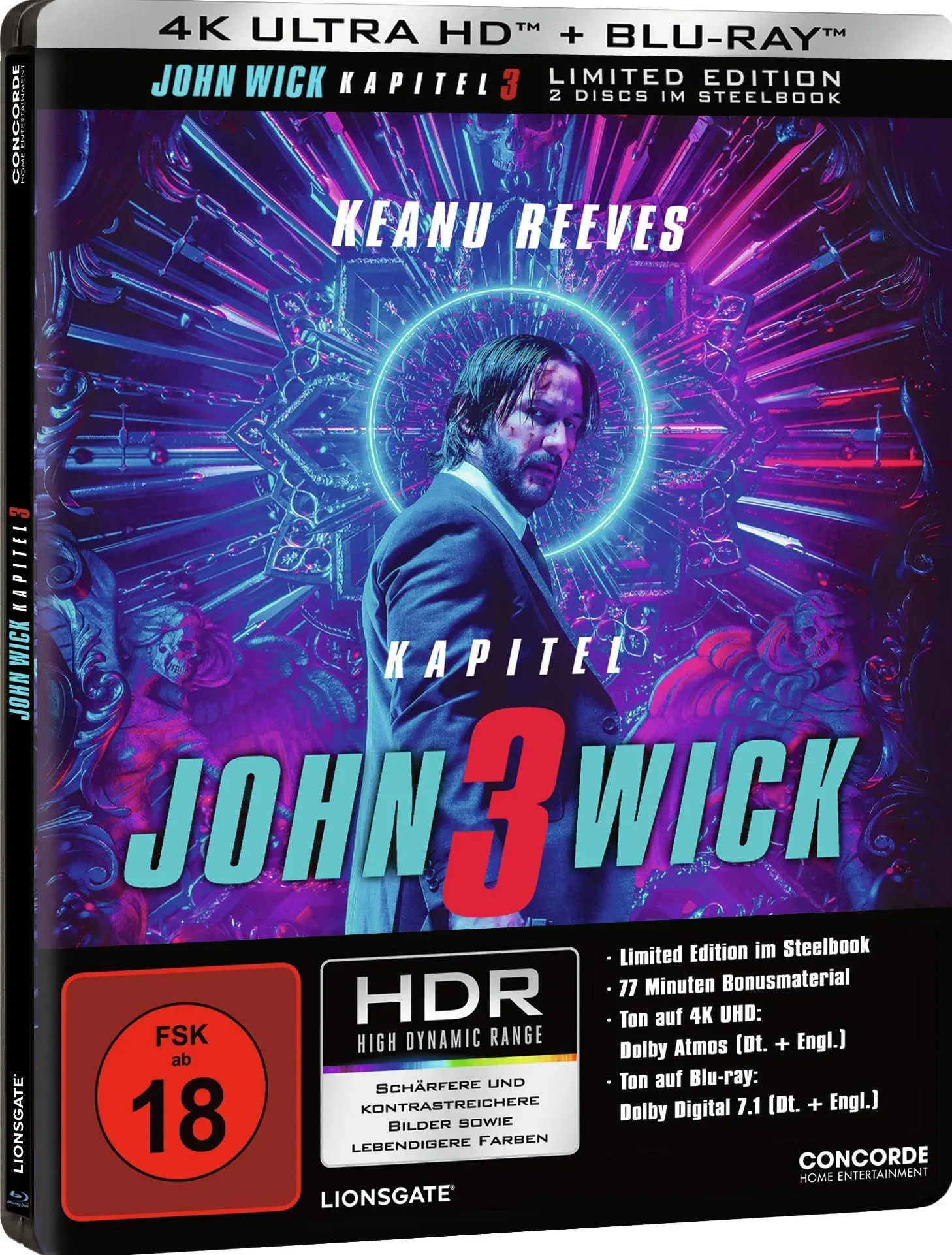 John Wick: Kapitel 3 (2 Disc-Edition im Steelbock) [4K Ultra-HD + Blu-ray] (Neu differenzbesteuert)