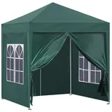 TUKAILAi Pavillon 3x3 Wasserdicht Stabil, Winterfest Faltpavillon 3x3 mit 4 Seitenwnden, Gartenpavillon Höhenverstellbar, Pop Up Pavillon für Outdoor Hochzeit Garten Camping Party