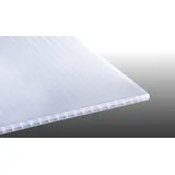 Polycarbonat Stegplatte, 16/20 mm, Weiß-Opal, 980 mm x 4500 mm – sonnenreflektierende Hohlkammerplatte – ideale Isolierplatte für Wintergärten