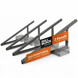 Solarway Balkonkraftwerk-Halterung für Solarmodule 2 Stück Neigungswinkel 10° - 35° schwarz
