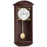 Hermle Wanduhr Pendeluhr aus Nussbaumholz Rückwand und Giebel in Wurzeloptik
