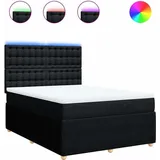 vidaXL Boxspringbett 140 x 200 cm Schwarz