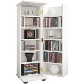 VCM Engalo CD-Regal 31 x 31 x 93 cm Weiß