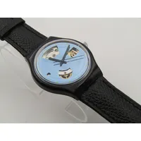 SWATCH AUTOMATIC BLACK MOTION - NEUWARE - Zifferblatt schimmert bläulich