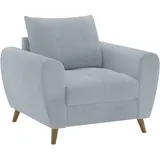 Mr. Couch Sessel MR. COUCH "Blackburn II", blau (novaclean avanti 14 blau grau), B:96cm H:71cm T:90cm, Novaclean Avanti (100% Polyester), Sessel, Sessel, Passend zu der Garnitur, wahlweise mit Kaltschaum