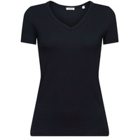 Esprit Baumwoll-T-Shirt mit V-Ausschnitt Black, XL