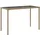 vidaXL Gartentisch mit Glasplatte 117,1 x 58,9 x 11,3 cm Beige