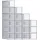 Songmics Aufbewahrungsbox 18er Set transparent-grau