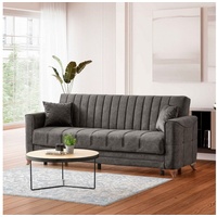 gowoll 3-Sitzer Sofa mit Schlaffunktion und Stauraum Schlafsessel Gästebett schwarz