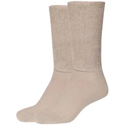2er Pack camano Diabetiker Crew Funktionssocken 0018 - sand 39-42