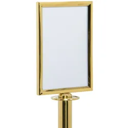 Securit® Classic Barrieren-Plakatrahmen - Montage oben am Pfosten - A4