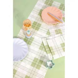 Ava 50 Papiertischsets 43x30cm Karo Muster Platzsets Telleruntersetzer Einweg Tischset Frühling Sommer Hochzeit Landhausstil Picknick Party Dekoration