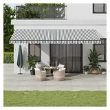 vidaXL Markise Automatisch mit LEDs Anthrazit & Weiß 600x350 cm