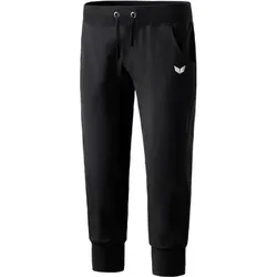 ERIMA Damen 3/4 Sweathose mit Bündchen, Schwarz, 34