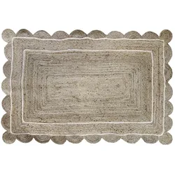 Chic Antique Teppich aus Jute mit Muster, 180x120 cm, natur