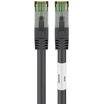 goobay CAT 8.1 Patchkabel, S/FTP (PiMF), Schwarz,