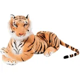 Brubaker Tiger braun 75 cm liegend Stofftier Plüschtier