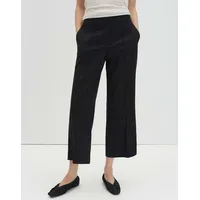 Someday Charlie Cropped Bundfaltenhose Schwarz 42