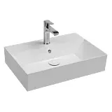 Isvea SistemaZ Waschtisch 10SF50060 Überlauf, Hahnloch, 60cm, weiß