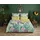 Muller Textil XABINE Blumen/Mandala Grün 135 x 200 cm + 2 x 80 x 80 cm