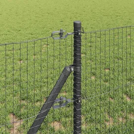 vidaXL Zaunpfosten 10 x 400 cm Grau/Stahl