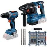 Bosch GSR inkl. 2 x 18V + 45-tlg. Schraubendreher-Set + 3-tlg. Bohrer-Set