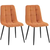 CLP Esszimmerstuhl Tilde Cord orange 2er Set