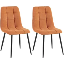 CLP Esszimmerstuhl Tilde Cord orange 2er Set