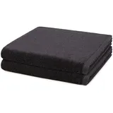VOSSEN Vegan Life 2 X Duschtuch im Set Handtücher 2 ct Schwarz