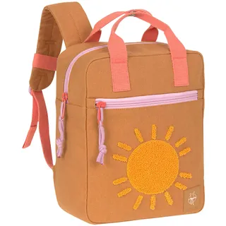 Lässig Kindergartenrucksack mit Brustgurt Kindertasche wasserabweisend/Little One & Me Square Backpack Small caramel