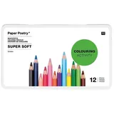 Rico Design Buntstifte Soft Metalletui, 12 Stück