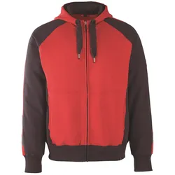 Kapuzen-Sweatshirt "WIESBADEN" Unique - 4XL - rot/schwarz
