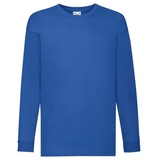 FRUIT OF THE LOOM KIDS VALUEWEIGHT LONG SLEEVE T - Kinder langarm Shirt mit Rundhalsausschnitt, royal, 128