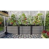 Hochbeet Meta 65 x 185 x 40 cm granit schwarz