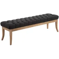 CLP Sitzbank Ramses Stoff antik-hell dunkelgrau/150 cm, Esszimmer, Bänke,